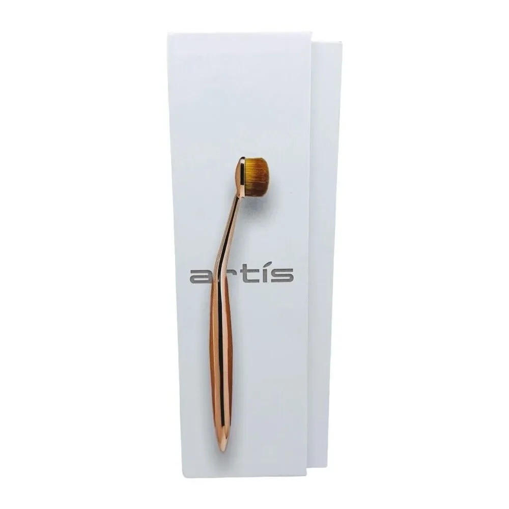 The Artis Oval Brushes Elite Collection Rose Gold Finish Oval 3 Brush